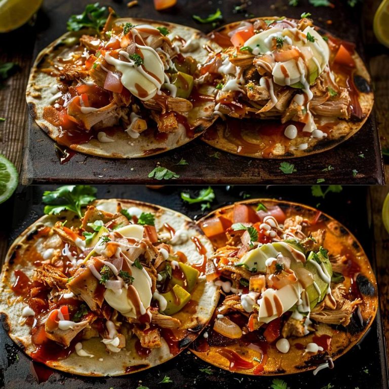 Tostadas z kurczakiem BBQ