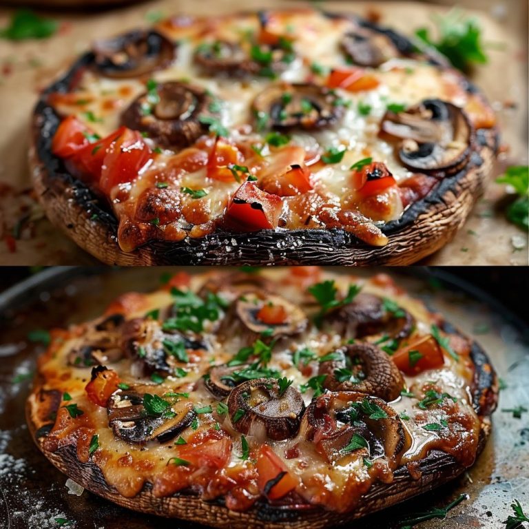 Pizze z pieczarkami Portobello