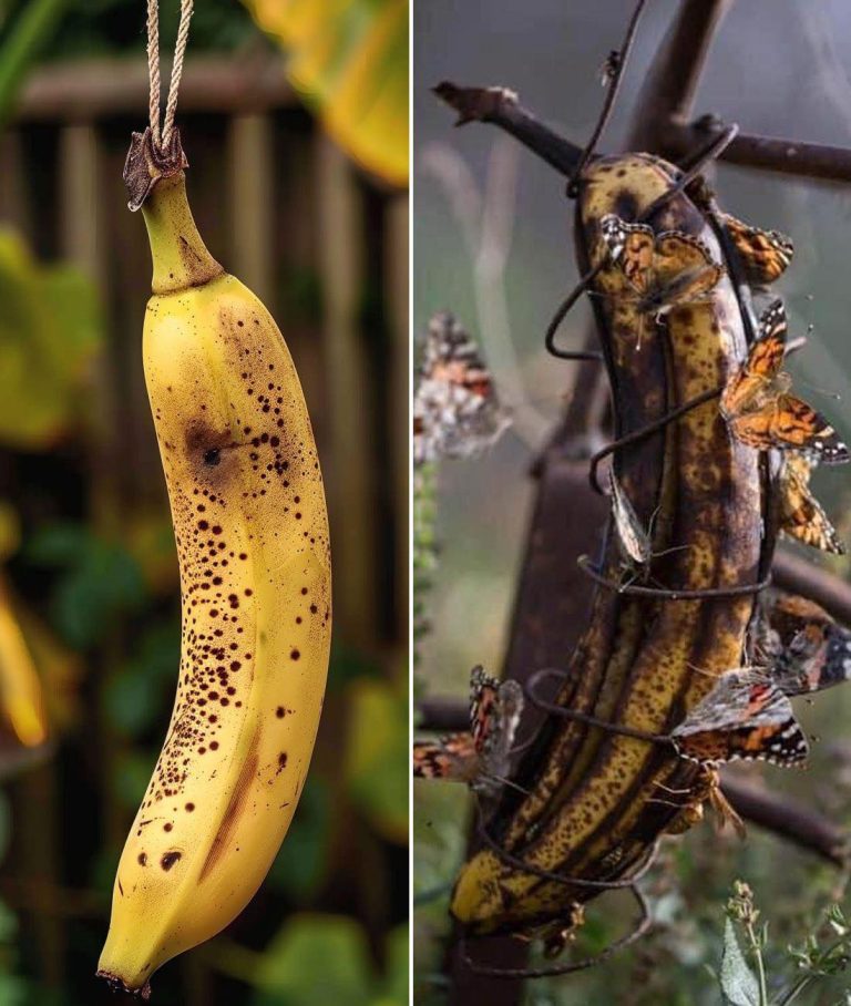 Odkrywanie korzyści z zawieszenia przejrzałego banana w ogrodzie