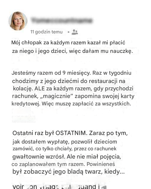 Mój partner zawsze zapomina portfela, kiedy wychodzimy coś zjeść