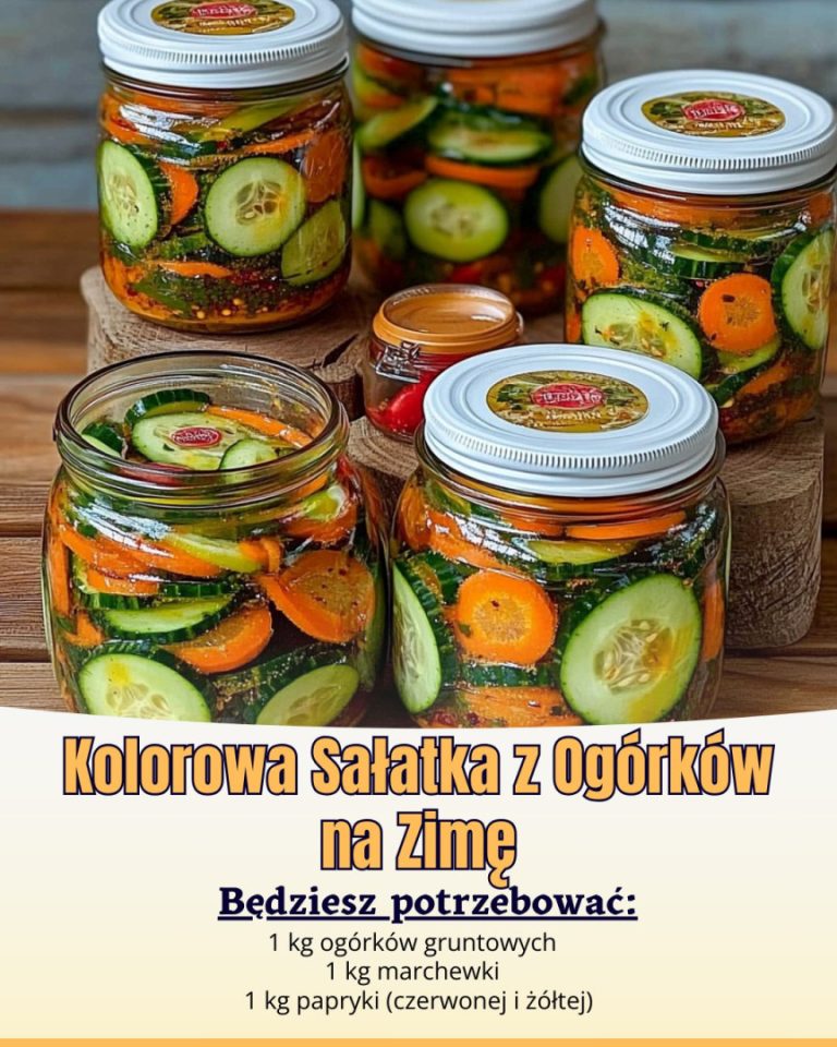Kolorowa Sałatka z Ogórków na Zimę