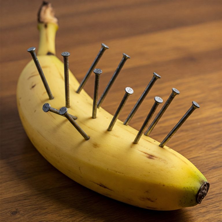 Wbij gwoździe w banana – niesamowite, co się stanie w ciągu zaledwie 10 minut